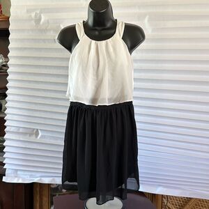 By & By Girl Sleeveless Black & White Cocktail Dress Size 14 Youth Formal